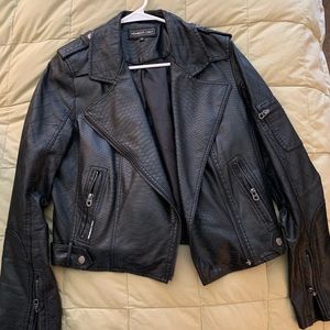 Members Only faux leather motorcycle jacket